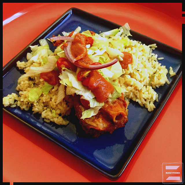 Black Bean, Cheese and Onion Enchiladas buzzyfoods