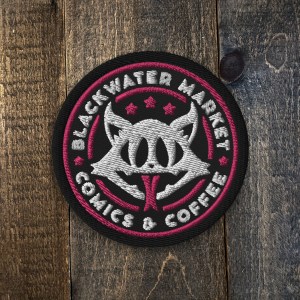 BWM Comics Logo Reverse 3 Inch Embroidered Patch Dark