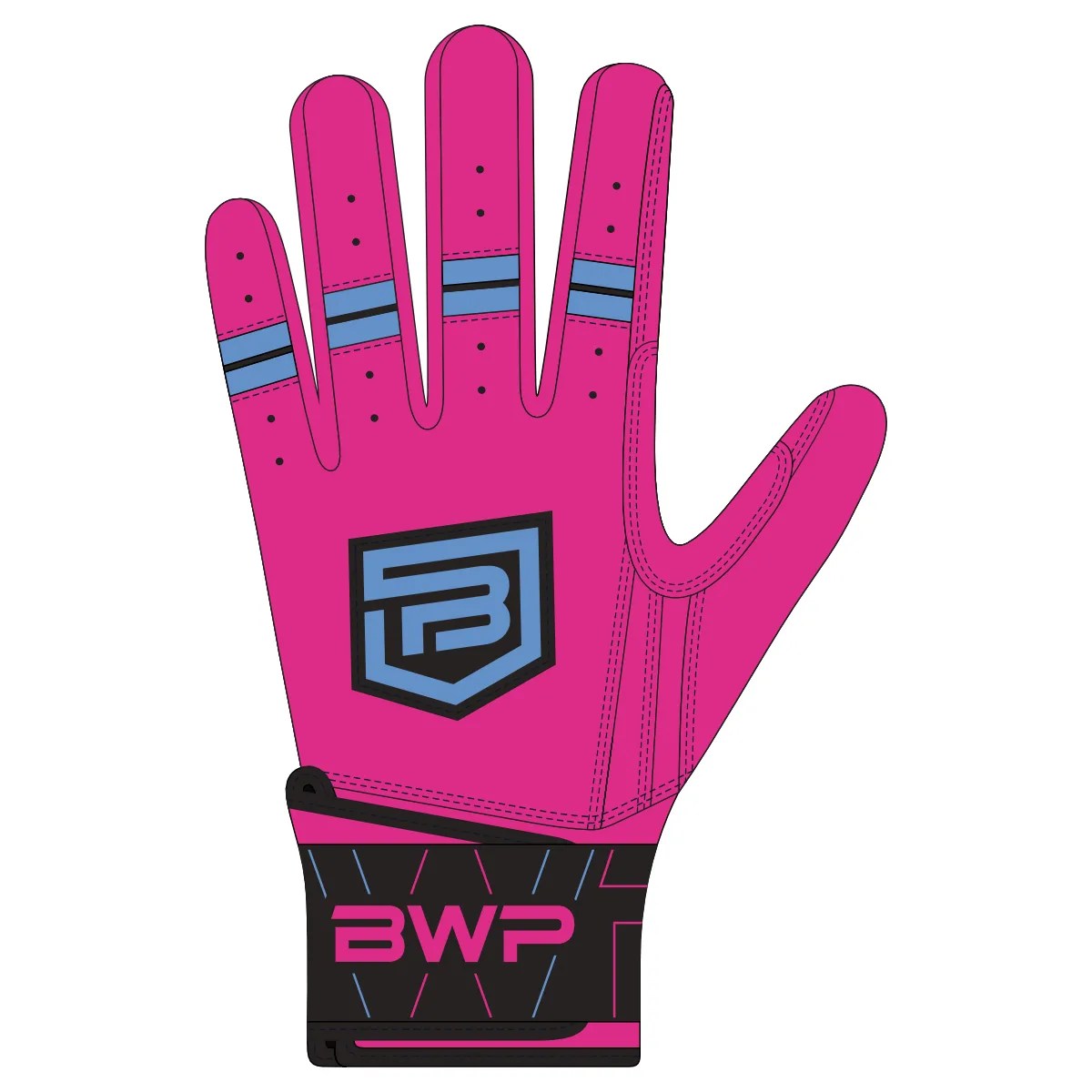 Batting Glove - Pink/Carolina