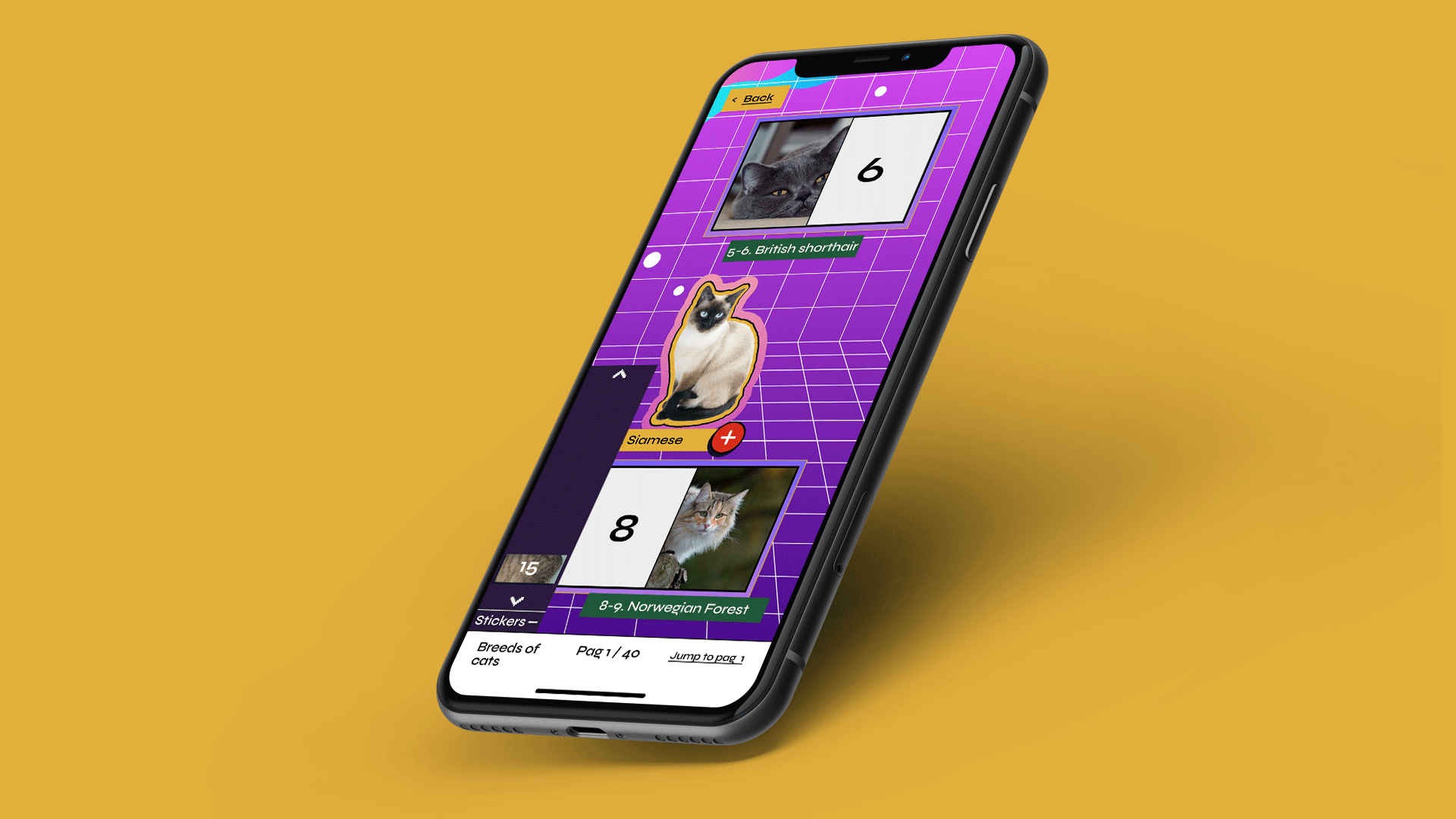 Go Get 'em main header showing a mobile phone with the album screen