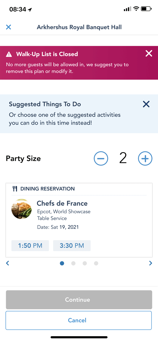 After planner screen showing suggested plans