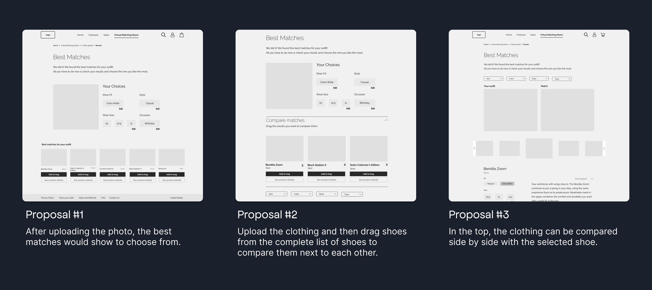 Mid-fidelity wireframes #1