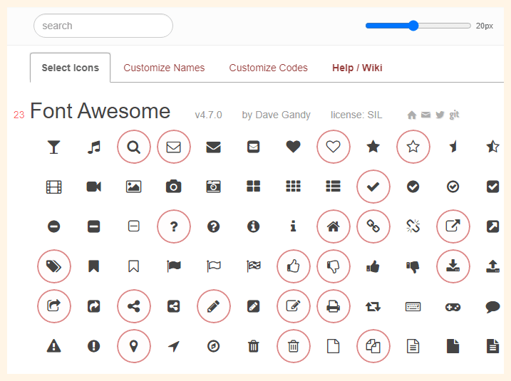 Fontello Font Awesome Optimization