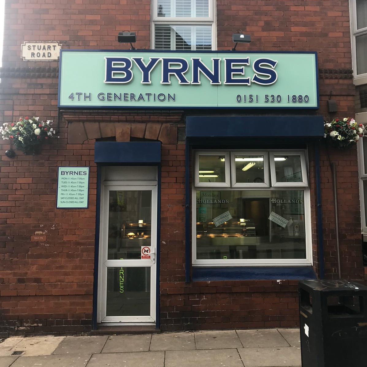 209 great howard street, l5 9zh liverpool. Locations Byrnes Chippy