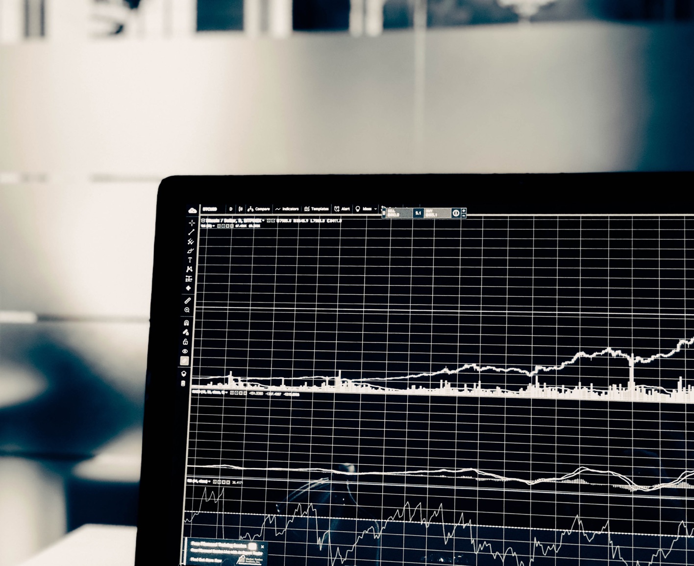 Computer screen showing data