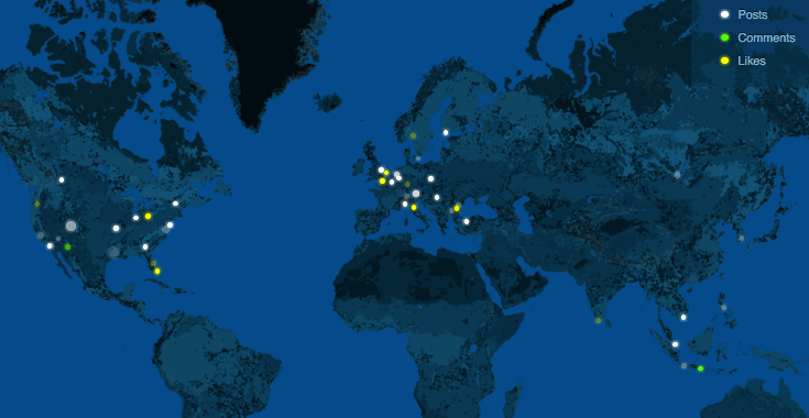 A sample of the traffic stats map.