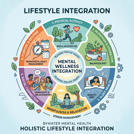 Infographic depicting how lifestyle integration can be incorperated
