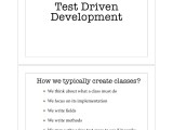 Pdf Test Driven Development How We Typically Create Classes We