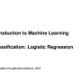 [PPT] - Introduction To Machine Learning Classification: Logistic ...