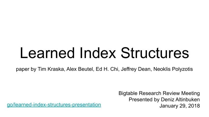 Ppt Learned Index Structures A Machine Learning Approach For Optimized Data Handling - Best Dark Designs in Retina