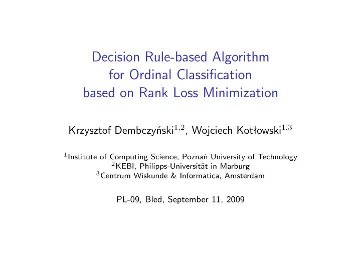 Transforming A Rule Based Algorithm For Ordinal Classification Tasks Download Table - Premium Vintage Design Gallery - Retina