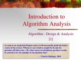 Ppt Introduction To Algorithm Analysis Algorithm Design