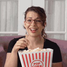 images Popcorn Eating Meme Gif girl eating popcorn gifs tenor