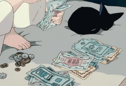 wallpapers Counting Money Anime Gif tenor