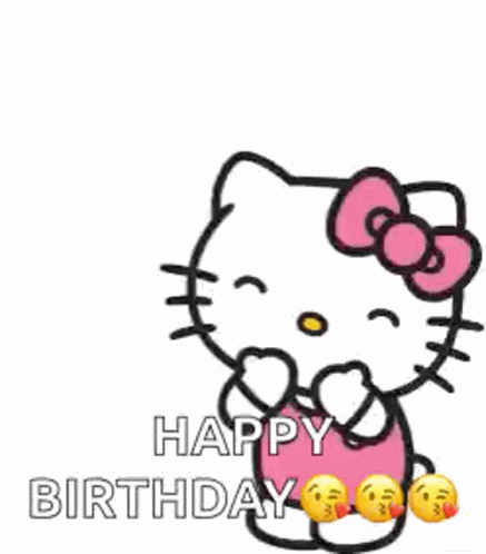 Hello Kitty Saying Happy Birthday Gifs Tenor