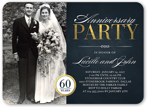 Seal For The Years 5x7 Wedding Anniversary Invitations Shutterfly