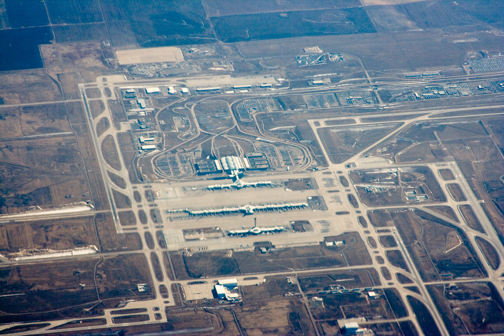 Newark liberty international airport, under the name of newark metropolitan airport, opened on october 1, 1928, on reclaimed land along the passaic river. CH325 Denver International Airport | Aerial photographs on fâ¦ | Flickr
