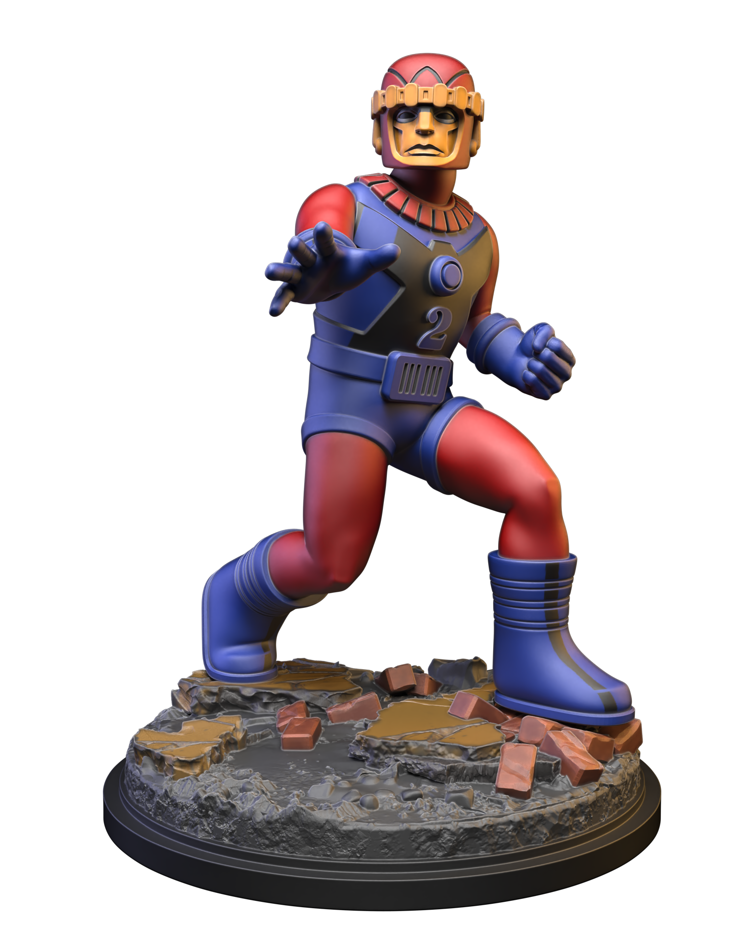 Big Purple (4 poses) | Silver Age Sentinel MK1 3D Printing Miniature