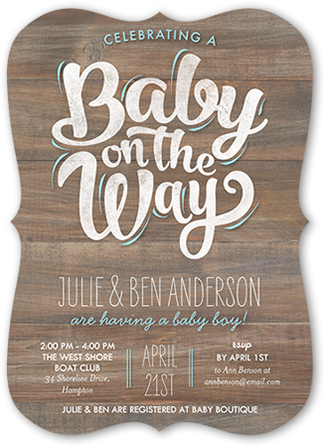 Make a baby boy's christening memorable with the beautiful keep sake gift. Baby Boy On The Way 5x7 Baby Shower Invitation Cards ...