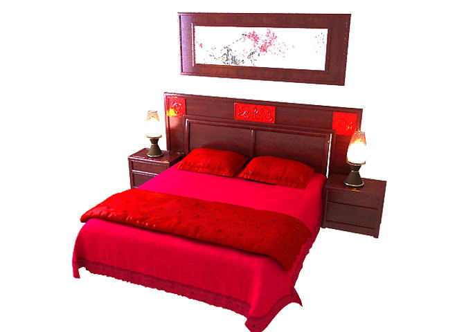 Thinking about redecorating your guest i love a pretty bed and bed linens and i have had my eye on this quilt for years. luxury red bed set 3d model free c4d