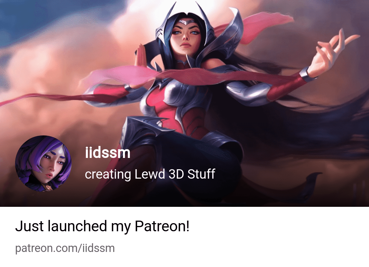 iidssm | creating Lewd 3D Stuff | Patreon