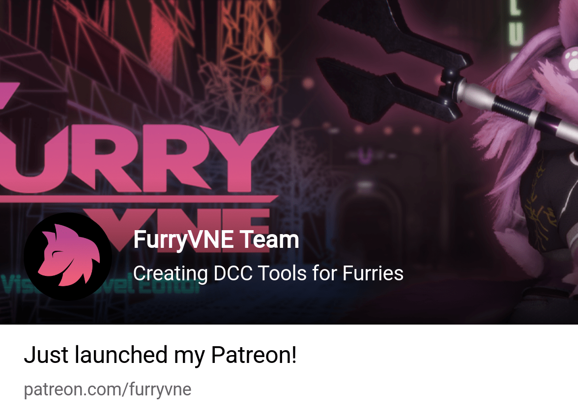 FurryVNE Team | Creating DCC Tools for Furries | Patreon