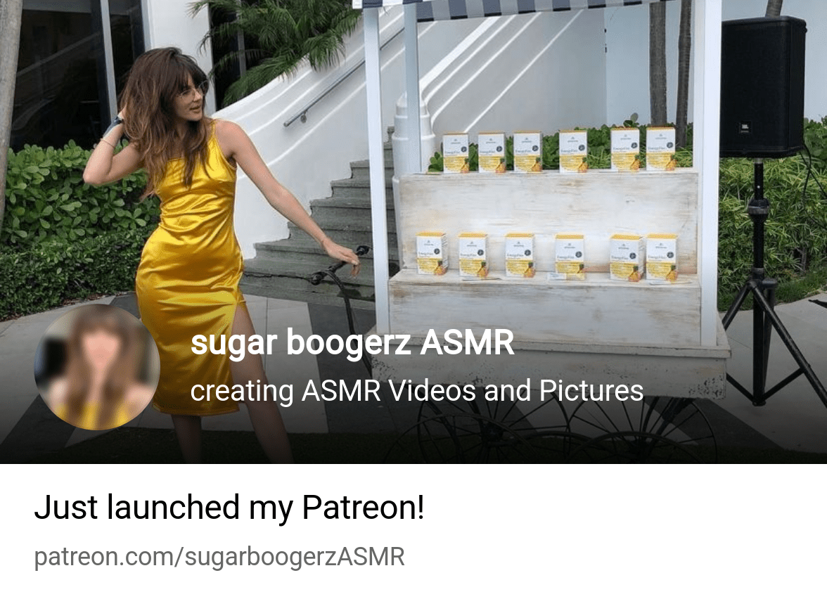 sugar boogerz ASMR | creating ASMR Videos and Pictures | Patreon