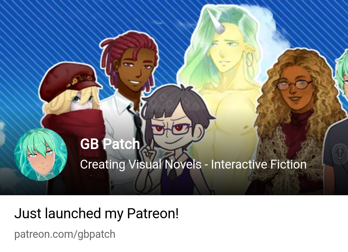 GB Patch | Creating Visual Novels - Interactive Fiction | Patreon
