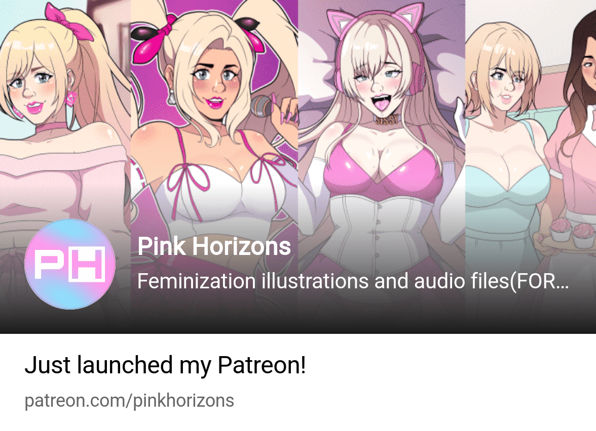 Pink Horizons | Feminization erotic illustrations and hypnosis | Patreon