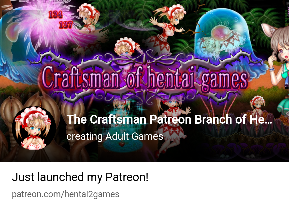 The Craftsman Patreon Branch of Hentai games | creating Adult Games