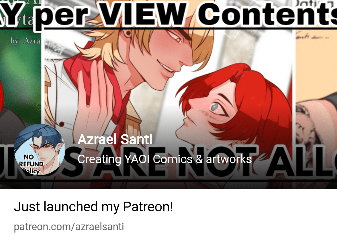 Azrael Santi | Creating YAOI Comics & artworks | Patreon