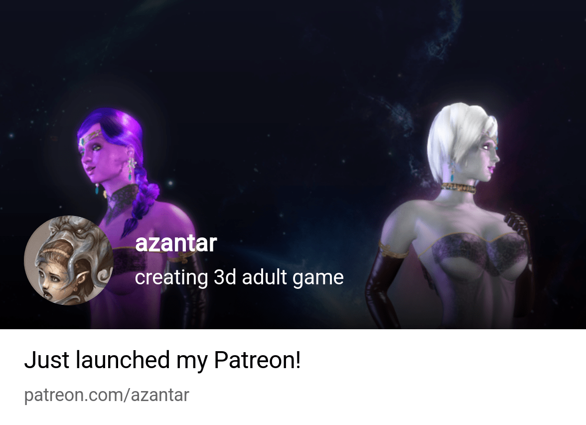 azantar | creating 3d adult game | Patreon