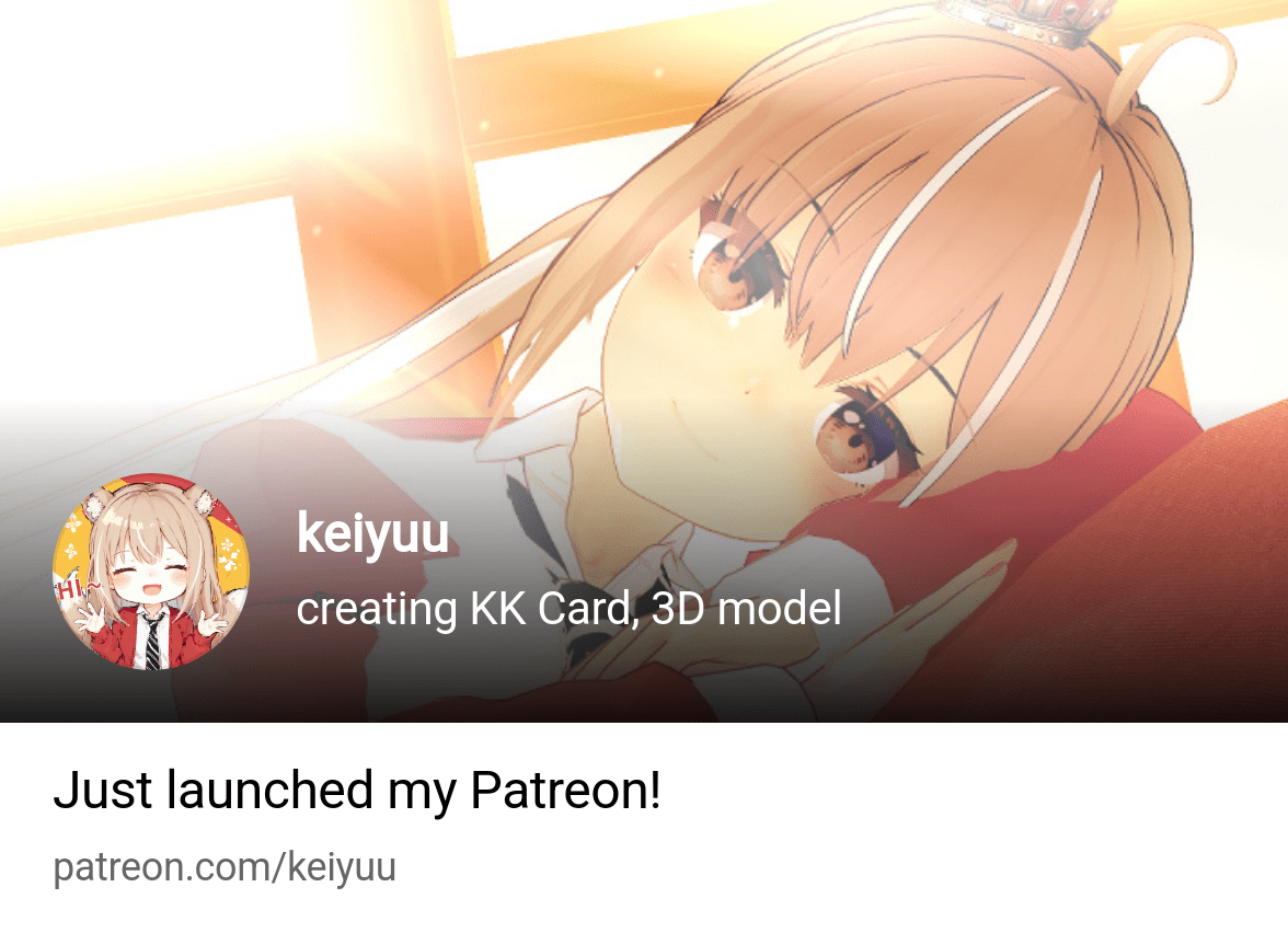 keiyuu | creating KK Card, 3D model | Patreon