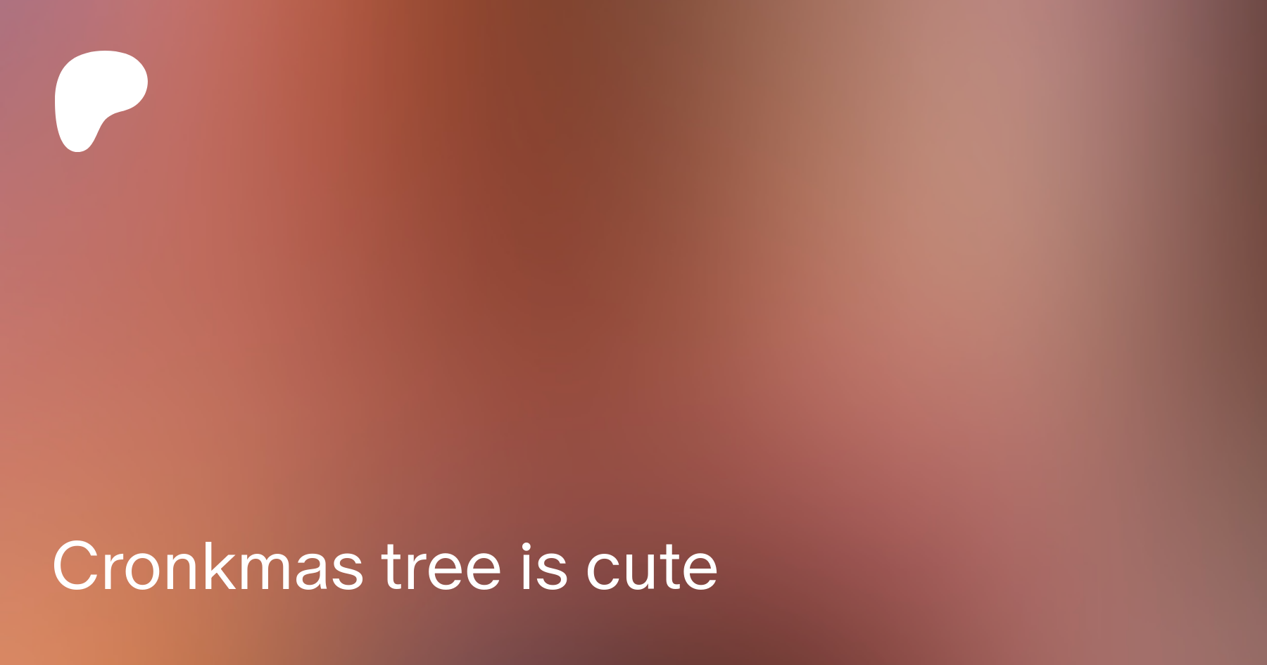 Cronkmas tree is cute | Patreon