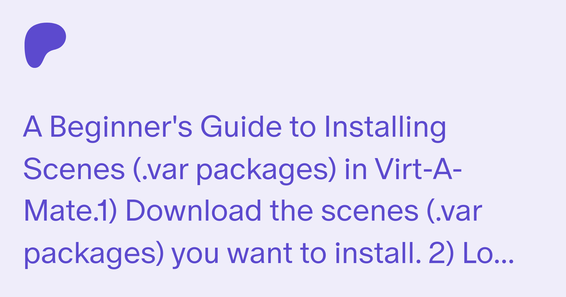 New to Virt-a-mate? Don't Know How to Install Packages? Let's Get You Up and Running! | Patreon