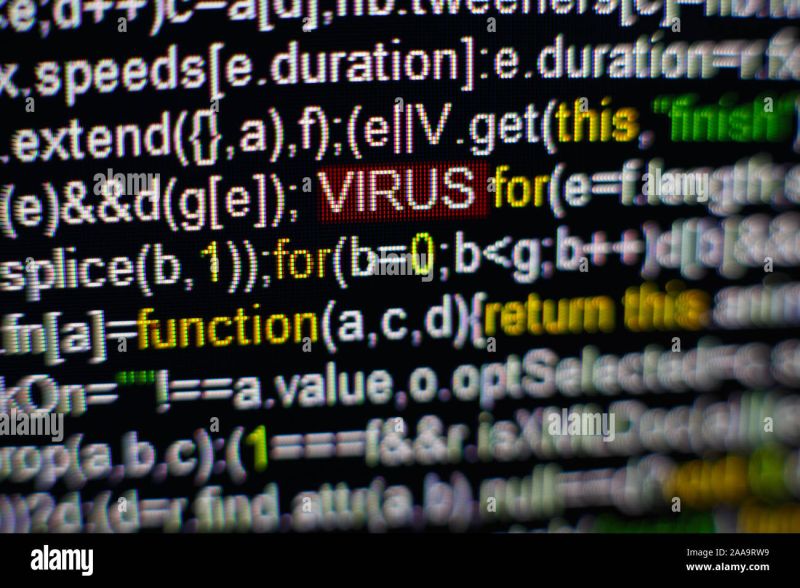 Abstract Screen Of Software Virus And Coding Technologies Macro Photo Of Computer Screen With - Incredible Ultra HD Vintage Illustrations | Free Download