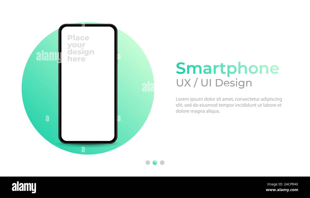 When designing an app or webpage, ux and ui designers and developers use a number of planning tools to iterate their ideas and outline their solutions. Smartphone With Blank Screen Banner Mockup Template For Ui Design Interface Stock Vector Image Art Alamy