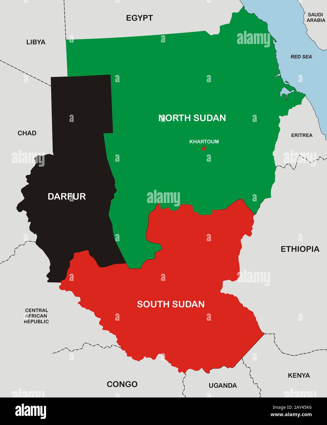 South Sudan Map High Resolution Stock Photography And Images Alamy 2ay45k6.