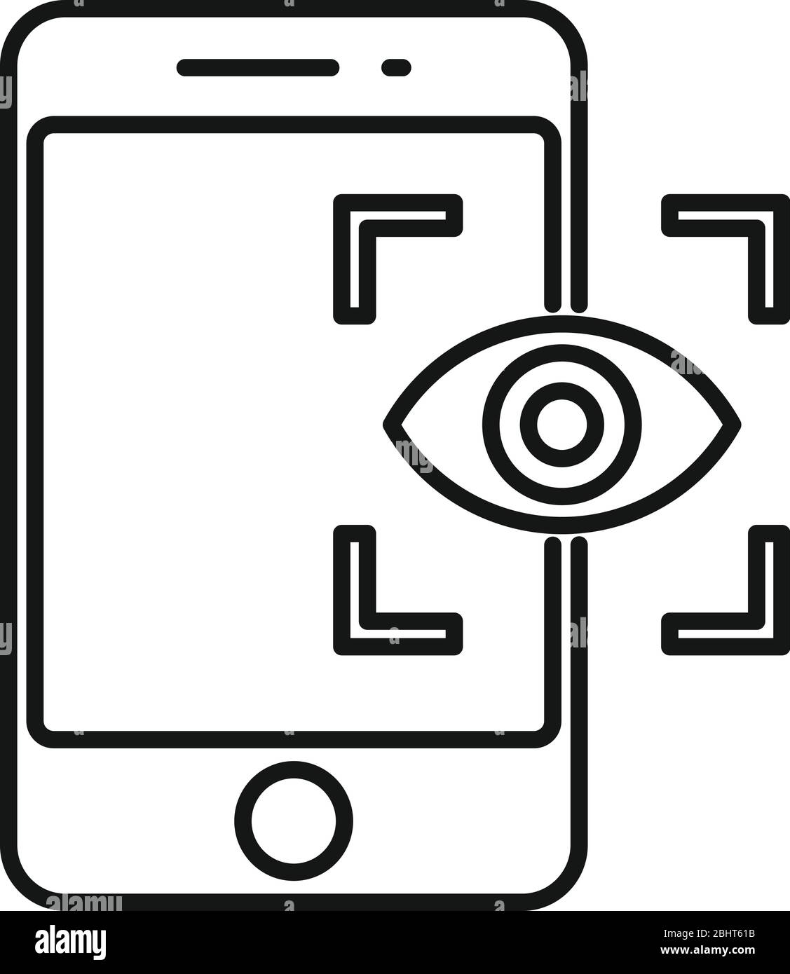 Dry eye disease causes a range of uncomfortable and disruptive symptoms, including dryness, itchiness, stinging or burning, redness, and the sensation of a foreign body stuck in the eye. Phone Eye Authentication Icon Outline Phone Eye Authentication Vector Icon For Web Design Isolated On White Background Stock Vector Image Art Alamy