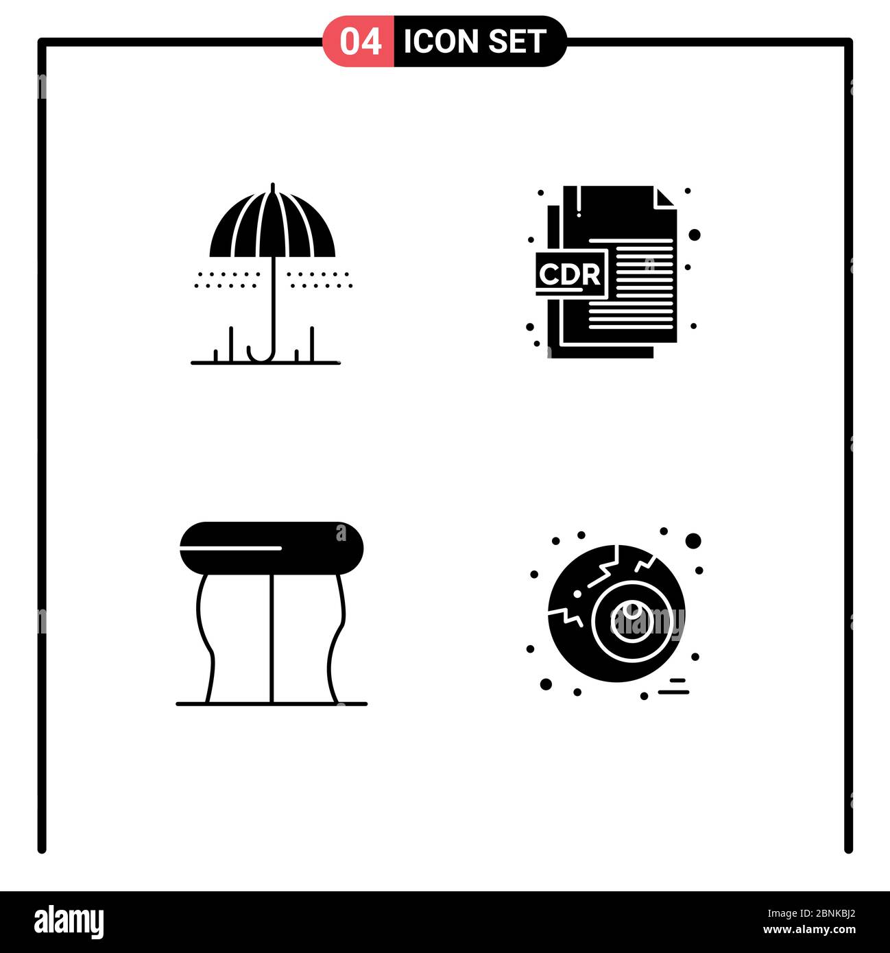 Stock Vector Icon Pack Of Line Signs And Symbols For Rain Interior Spring Corel Eye Editable Vector Design Elements Stock Vector Image Art Alamy