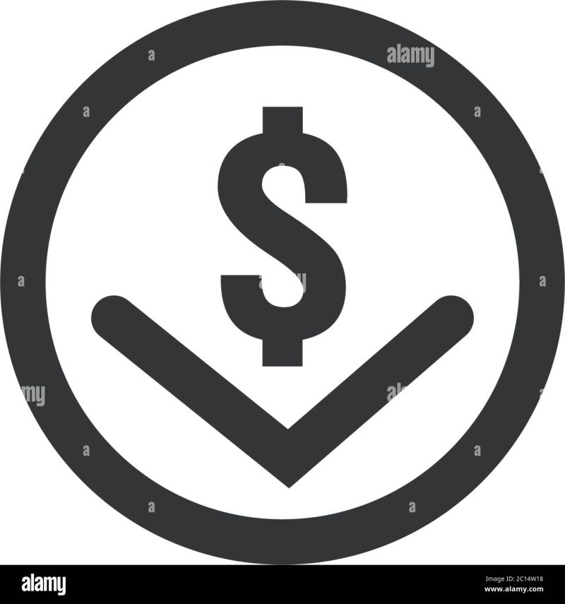 Dollar Rate Decrease Icon Money Symbol With Down Arrow Vector - Download Classic Colorful Background | Ultra HD
