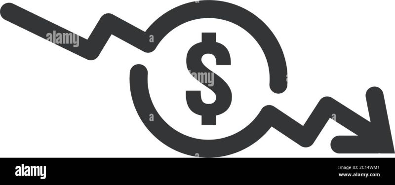 Lower Cost Icon Dollar Money Decrease Symbol With Arrow Stretching - Gorgeous Landscape Design - High Resolution