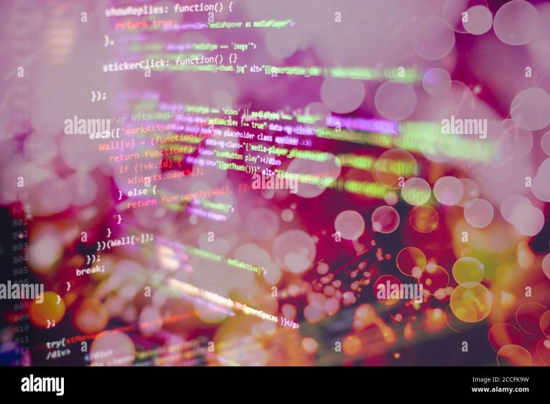 Programmer Working Software Develop Company Office Digital Binary Data Computer Stock - Download Amazing Dark Art | HD