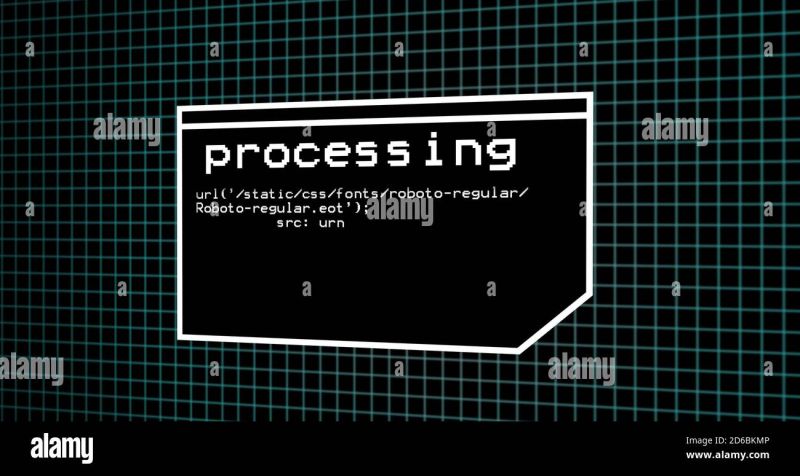 Programing Coding Process On Terminal Control Panel Data Processing - Ocean Illustrations - Premium HD Collection