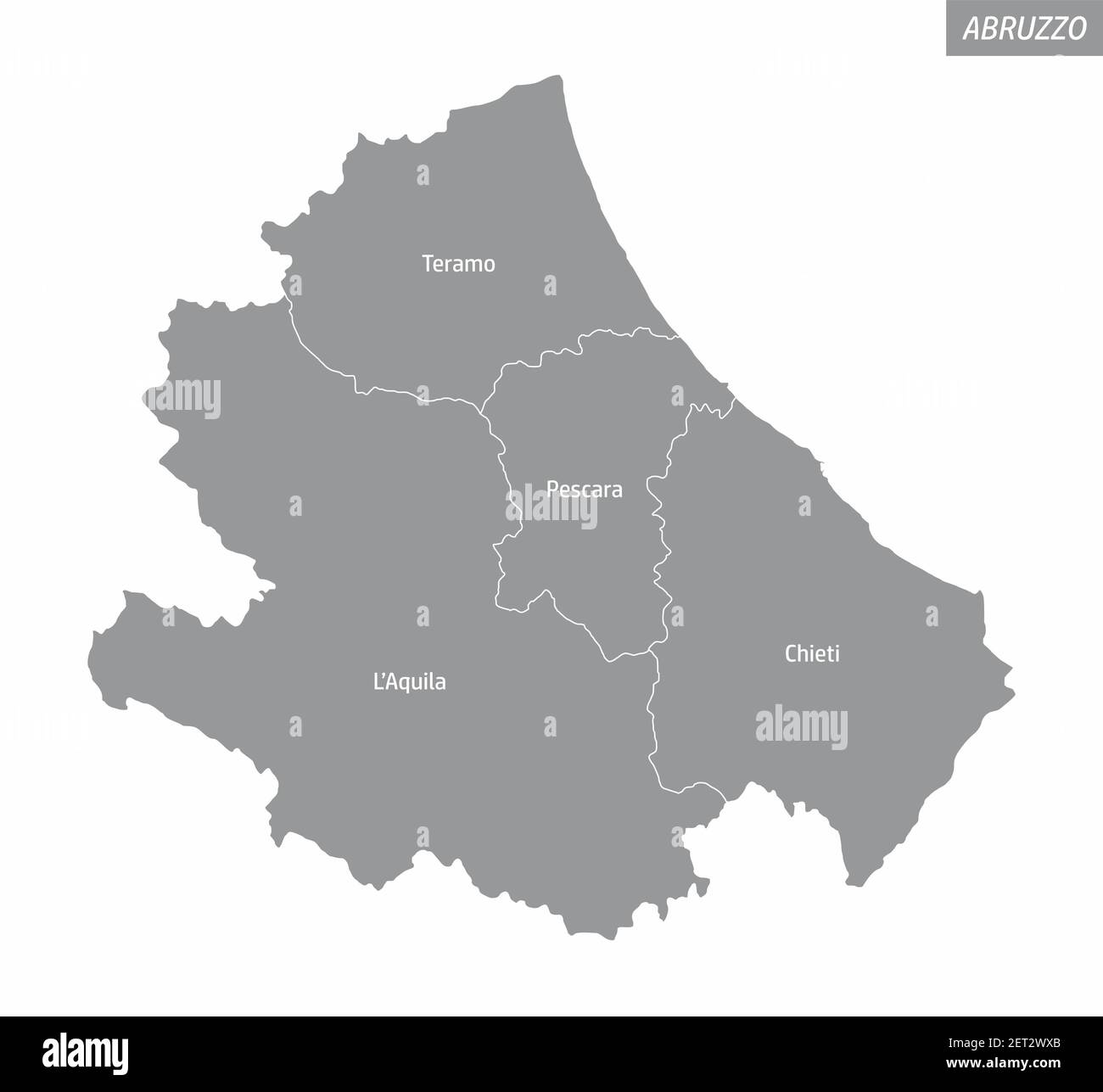 Italy Political Map Abruzzo Hi Res Stock Photography And Images Alamy Abruzzo Map 2ET2WXB 
