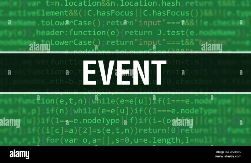 Event Concept With Random Parts Of Program Code Event With Programming - Download Creative Abstract Illustration | Mobile