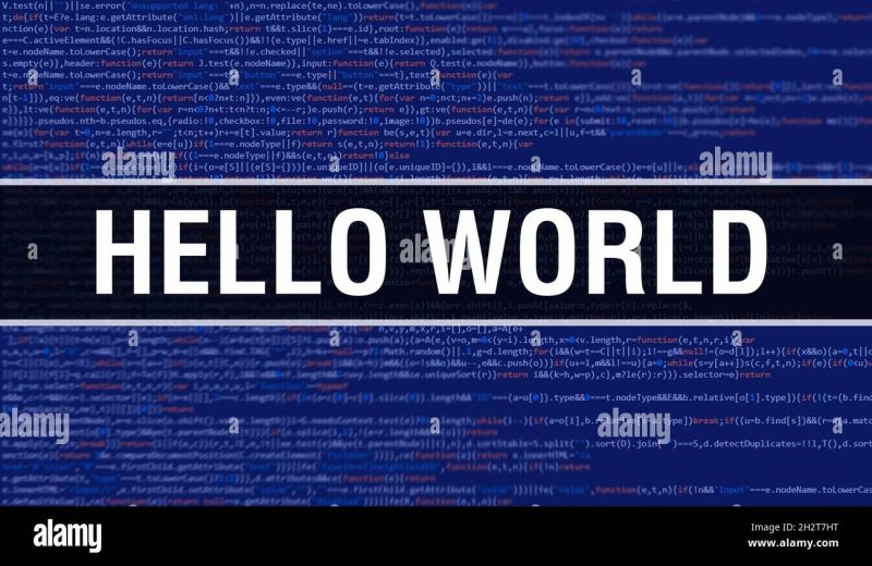 Hello World Binary Programming Sticker Teepublic - Download Classic Nature Illustration | Desktop