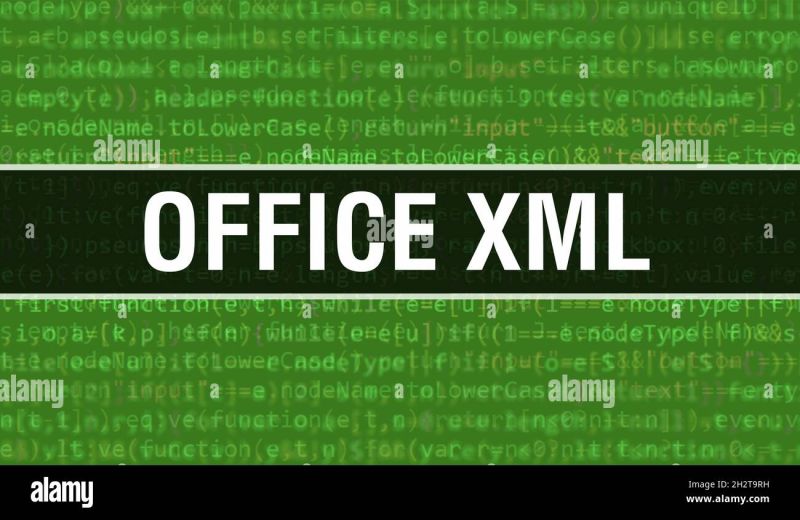 Office Open Xml With Binary Code Digital Technology Background - Landscape Patterns - Elegant Desktop Collection