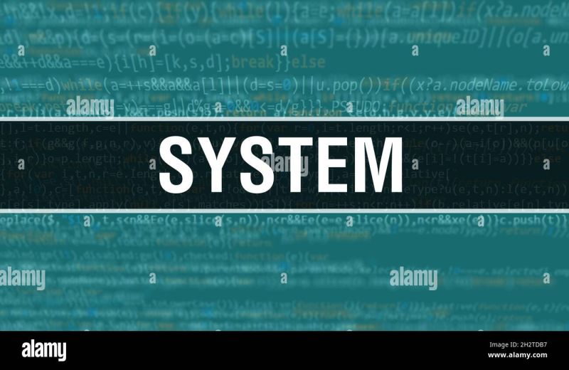 System Identifier Concept With Random Parts Of Program Code System Identifier Text Written On - Artistic Ocean Photo - High Resolution