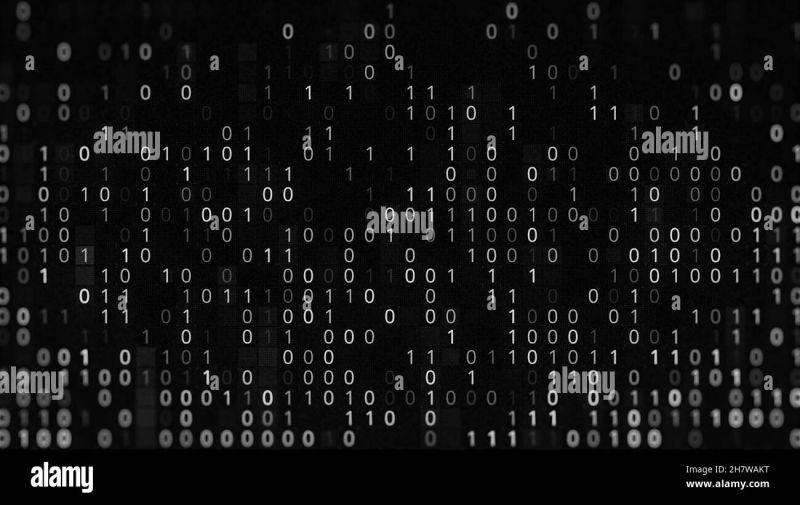 Black And White Background With Code Zero And One Animation Binary - Download High Quality Vintage Picture | HD
